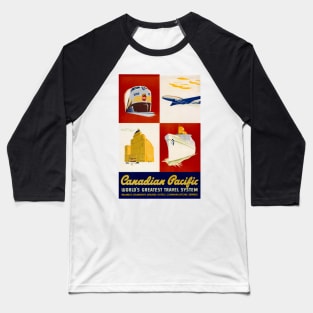 Canadian Pacific Travel System - Vintage Travel Baseball T-Shirt